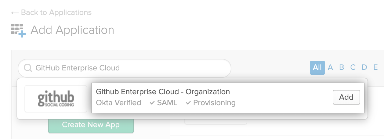 对 GitHub Enterprise Cloud 应用程序单击