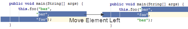IntelliJ IDEA如何将将代码元素移动到左侧或右侧