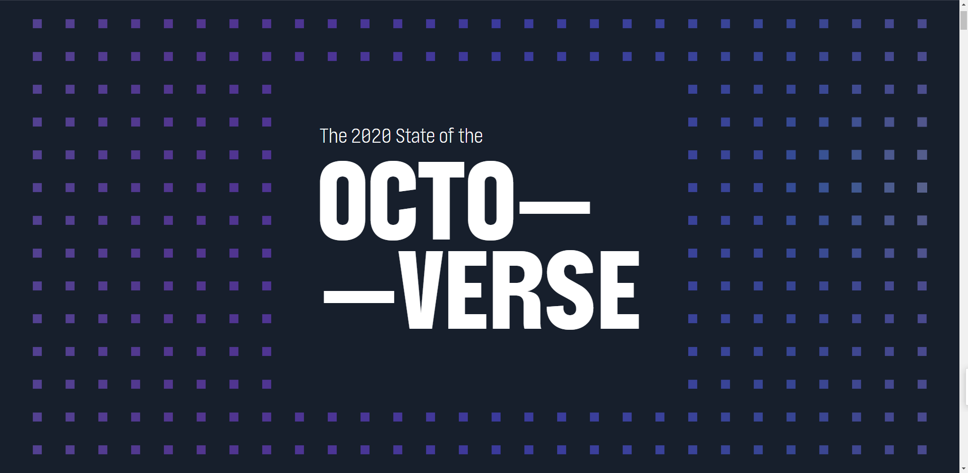 The 2020 State of the OCTO— —VERSE